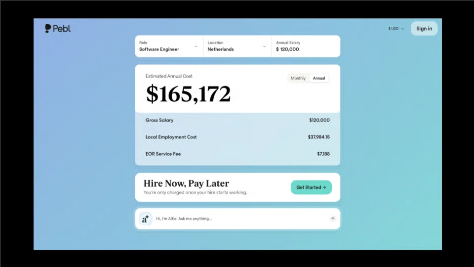 Pebl platform dashboard 1