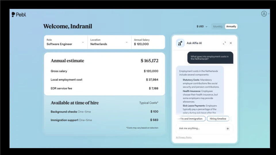 Pebl platform dashboard 2