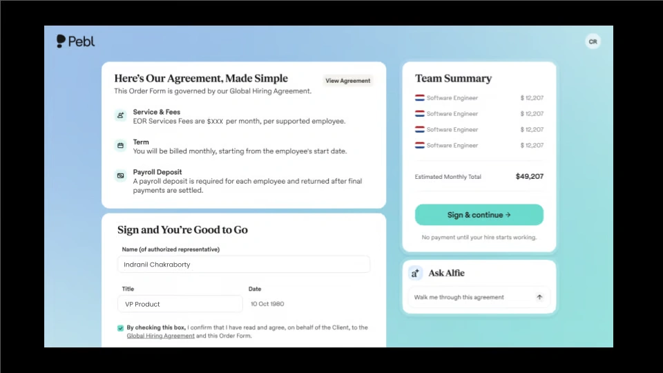 Pebl platform dashboard 3