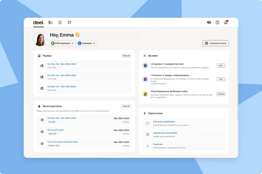 Deel platform dashboard 4