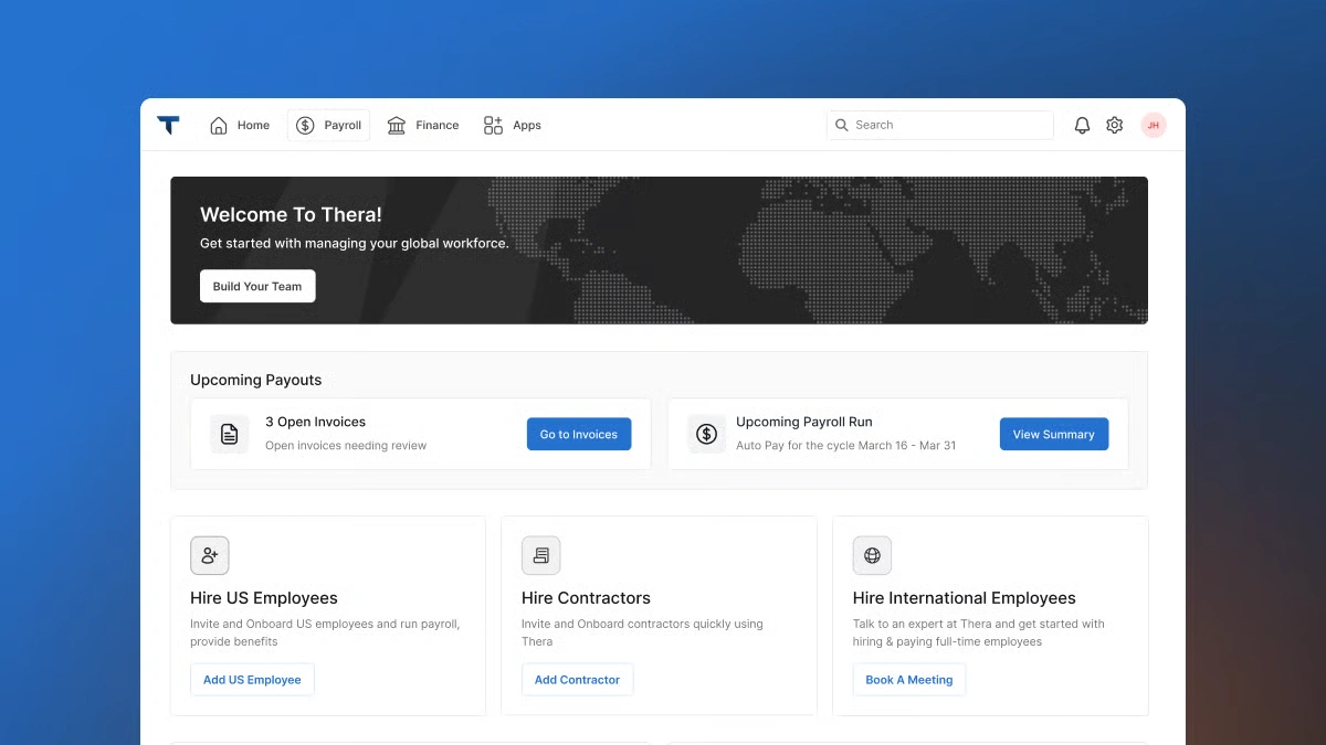 Thera platform dashboard 1